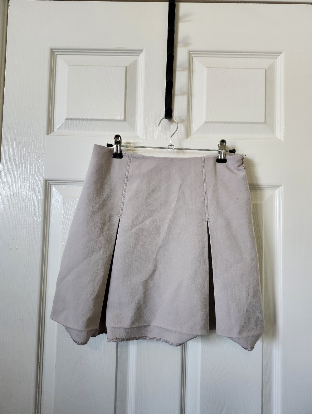 Abercrombie & Fitch Cream A-Line Skirt with Front Slits